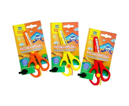 Ножницы детские Мульти-Пульти "Приключения Енота" 14см, с усилителем, европодвес MS_11139