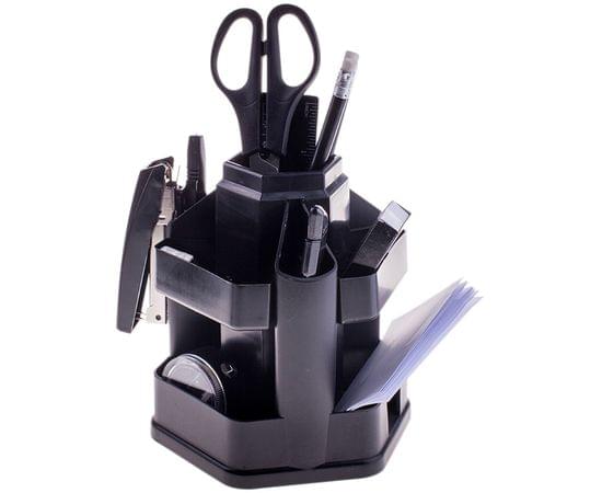 Настольный органайзер OfficeSpace "Офисный", 13 предметов, вращающийся, черный SS154_3181/205592