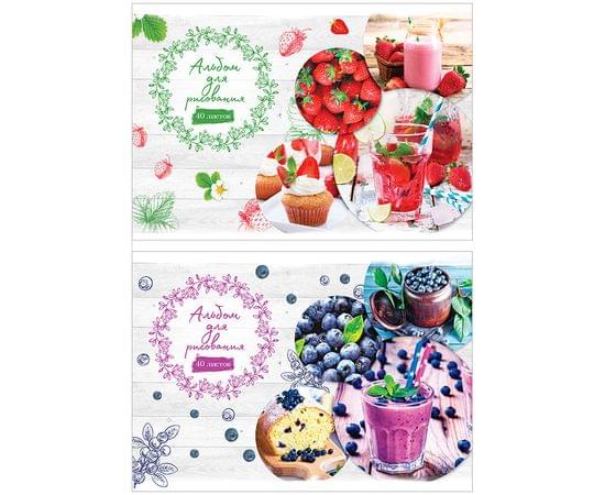 Альбом для рисования 40л., А4, на склейке ArtSpace "Ягодный микс" А40кл_14811