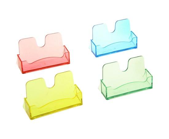 Подставка для визиток настольная СТАММ, 40*100мм, пастельные цвета, ассорти ВТ05