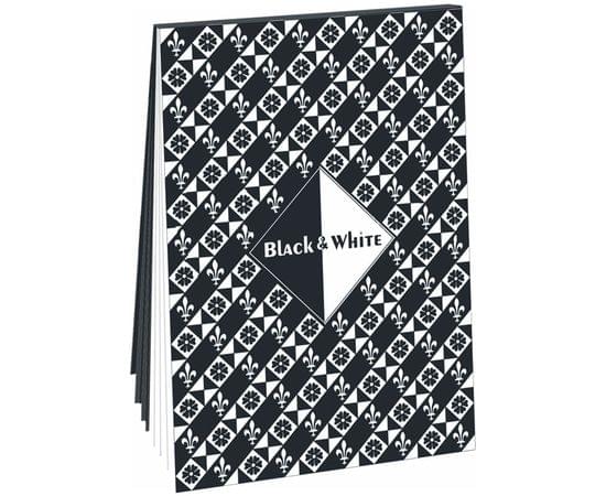 Планшет для эскизов и зарисовок 30л. А4 на склейке Лилия Холдинг "Черный и белый", 160г/м2 ПЛ-0304