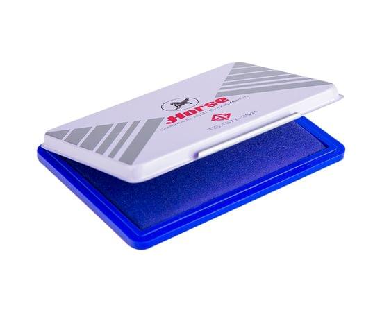 Штемпельная подушка Horse, 110*70мм, синяя, металлическая №2