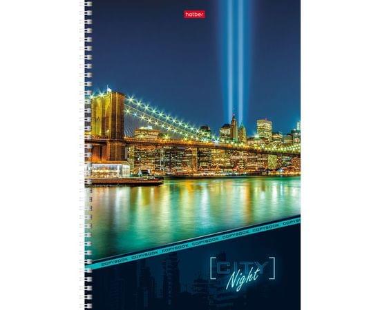 Тетрадь А4 96л кл спираль НОЧНОЙ ГОРОД лак Хатбер 96Т4влВ3гр/24/Россия 018159