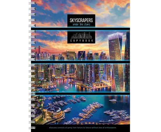 Тетрадь А4 80л кл ВЕЧЕРНИЙ МЕГАПОЛИС спираль 80-5775 Проф-Пресс/30/Россия 028636