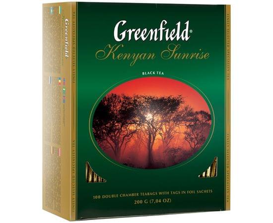 Чай Greenfield "Kenyan Sunrise", черный, 100 фольг. пакетиков по 2г 0600-09