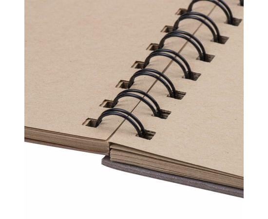 Скетчбук, крафт-бумага 80г/м2, 297х420мм, 50л, гребень, BRAUBERG ART CLASSIC, 128953 128953