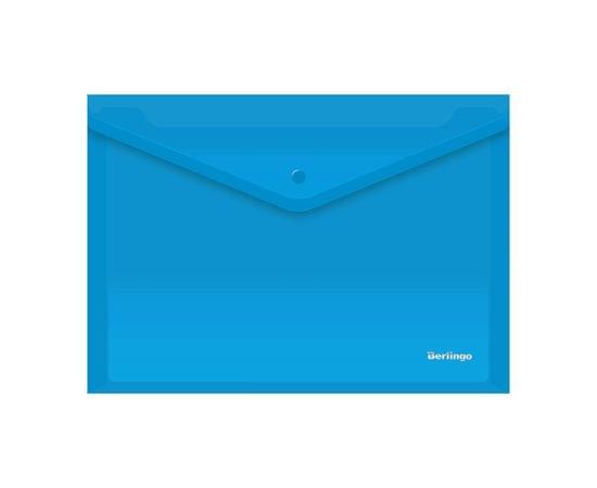 Папка-конверт на кнопке Berlingo, А4, 180мкм, синяя AKk_04102