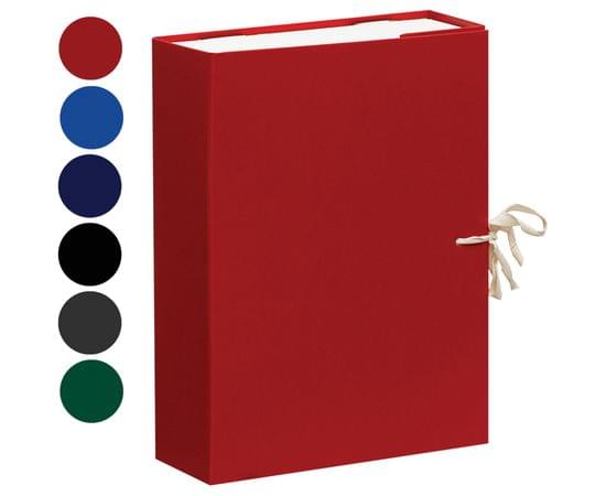 Короб архивный с завязками OfficeSpace разборный, БВ,  80мм, ассорти, клапан микрогофрокартон, 700л 158538