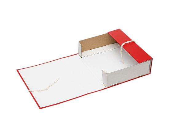 Короб архивный с завязками OfficeSpace разборный, БВ,  80мм, ассорти, клапан микрогофрокартон, 700л 158538