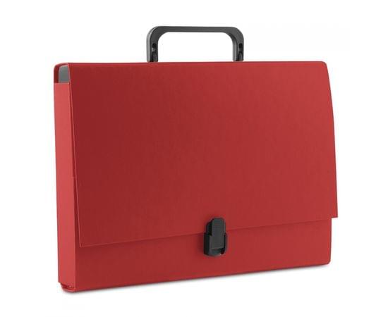 Папка-портфель А4 красная картон Office Product/7 21187811-04