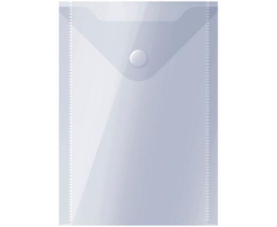 Папка-конверт на кнопке OfficeSpace А6 (105*148мм), 150мкм, пластик, прозрачная 267536