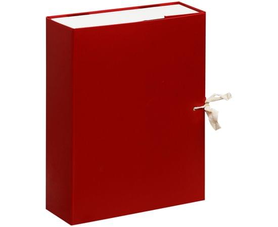 Короб архивный с завязками OfficeSpace разборный, БВ, 80мм, красный, клапан МГК 284720