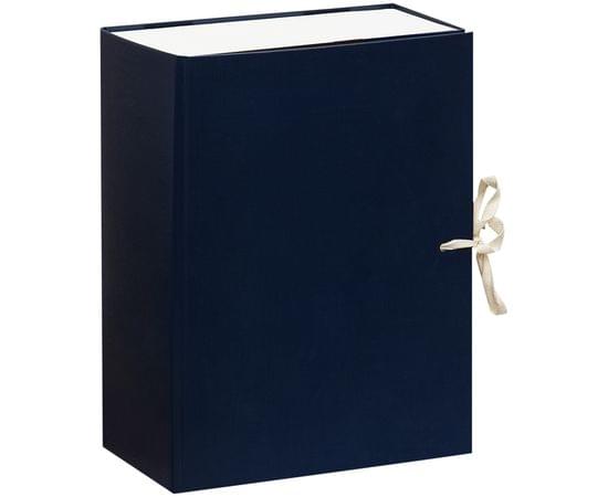 Короб архивный с завязками OfficeSpace разборный, БВ, 120мм, синий, клапан МГК 284721