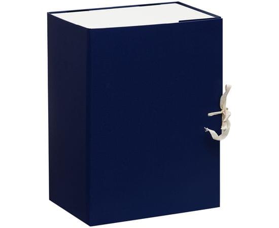Короб архивный с завязками OfficeSpace разборный, БВ, 150мм, синий клапан МГК 284723