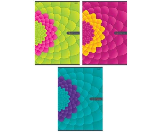 Тетрадь 96л А4ф клетка на скобе 3 диз. в блоке  серия  -FlowerFantasy 96Т4В3