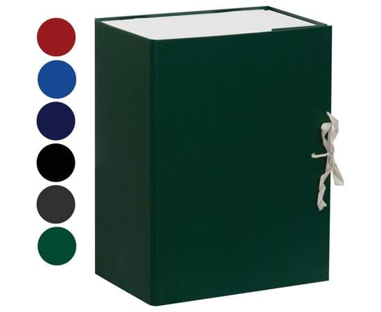 Короб архивный с завязками OfficeSpace разборный, БВ, 150мм, ассорти, клапан микрогофрокартон, до 1400л A-BAV15_357