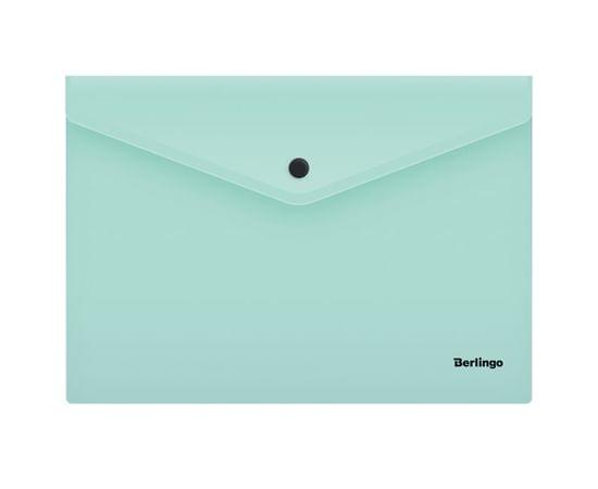 Папка-конверт на кнопке Berlingo "Instinct" А4, 180мкм, мятный AKk_04520