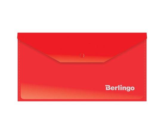 Папка-конверт на кнопке Berlingo, С6, 180мкм, красная AKk_06303