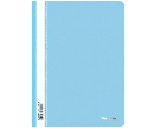 Папка-скоросшиватель пластик. Berlingo, А4, 180мкм, голубая с прозр. верхом ASp_04110