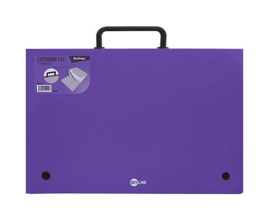 Папка-портфель 13 отделений Berlingo "Skyline", А4, 328*285мм, 700мкм, фиолетовая MF4201_e