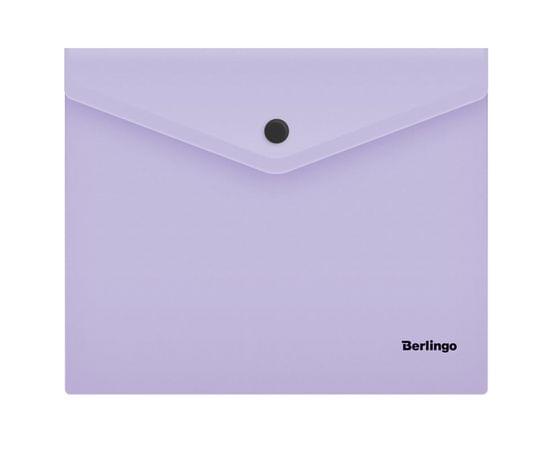 Папка-конверт на кнопке Berlingo "Instinct" А5+, 180мкм, лаванда OBk_05507