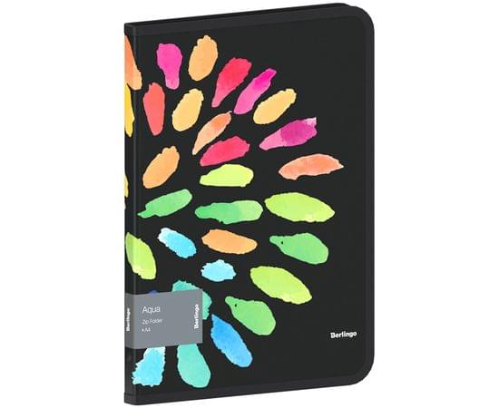 Папка на молнии Berlingo "Aqua" А4, 600мкм, с рисунком ZF4_A4011