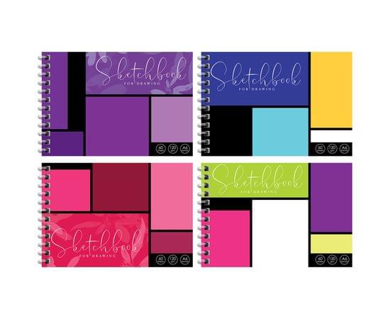 Скетчбук-блокнот 60л. А6 на гребне ArtSpace "Color geometry", 120г/м2 Б6р60грг_35503