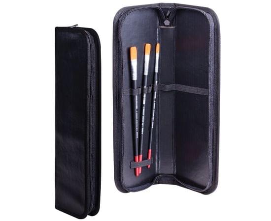 Пенал-тубус для кистей на молнии ПЧЕЛКА, кожзам, размер 270*90 мм, черный, ФК-1, 83058 102772