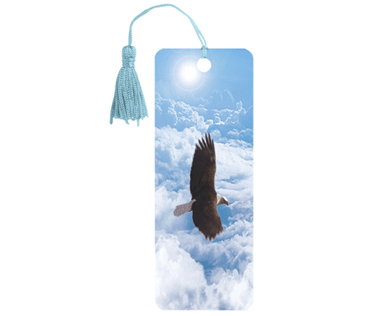 Закладка д/книг 3D BRAUBERG, объемная c движением "Орел", с декоративным шнурком-завязкой, 125750 125750