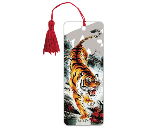 Закладка д/книг 3D BRAUBERG, объемная, "Бенгальский тигр", с декоративным шнурком-завязкой, 125755 125755