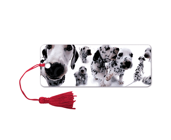 Закладка д/книг 3D BRAUBERG, объемная, "Далматинцы", с декоративным шнурком-завязкой, 125758 125758 