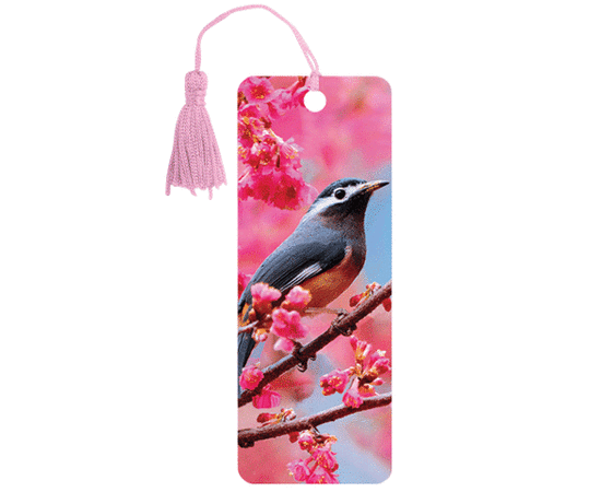 Закладка д/книг 3D BRAUBERG, объемная, "Птичка на ветке", с декоративным шнурком-завязкой, 125773 125773