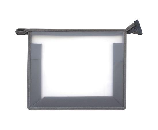 Папка для тетрадей 1 отделение А5 ArtSpace, прозрачная/серая, пластик, на молнии ПТ750_3389