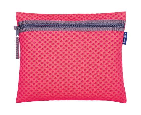 Папка для тетрадей 1 отделение, А5, Berlingo "Color", розовый, ткань, на молнии 256506