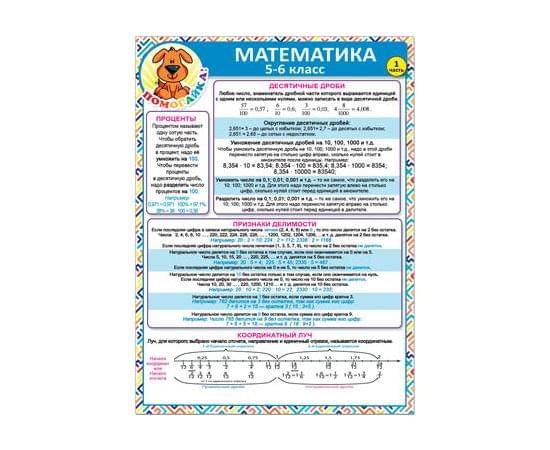 37044  Математика 5-6 класс (1 часть) 155*210 37044