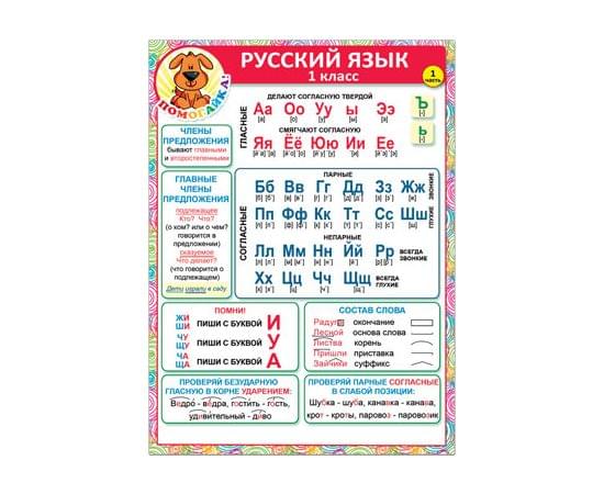 37047  Русский язык 1 класс (1 часть) 155*210 37047