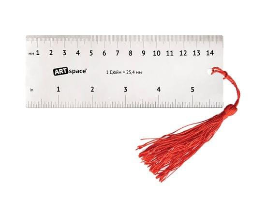 Закладка для книг 3D с линейкой, 150*55мм, ArtSpace "Макаруны", декоративный шнурок 3D_20173