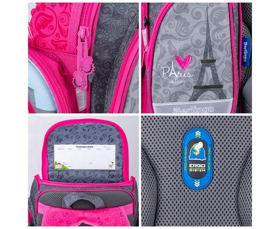 Ранец Berlingo Comfy "Girl in Paris" 35,5*32*17см, 1 отделение, 3 кармана, анатомическая спинка RU045405