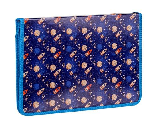 Папка для труда 1 отделение, А4, ArtSpace "Spaceman", картон, молния вокруг, откид. планка ПТ-Р8_29562