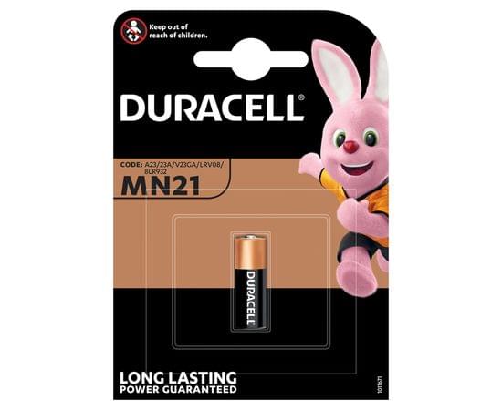 Батарейка Duracell MN21 (23A) 12V алкалиновая, 1BL 5000394011212