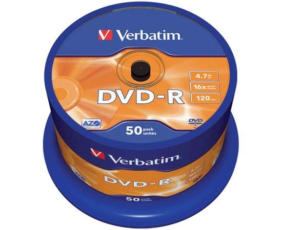 Носители информации Verbatim DVD-R 4, 7Gb 16х Cake/50 43548 43548