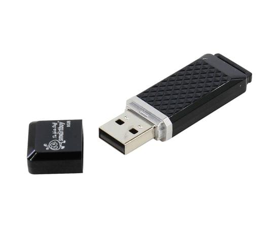 Память Smart Buy "Quartz"  8GB, USB 2.0 Flash Drive, черный SB8GBQZ-K