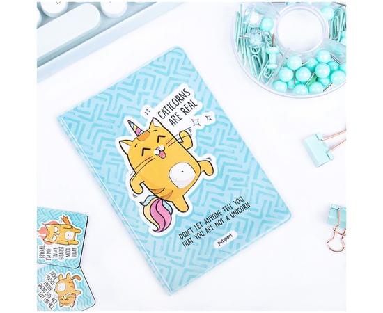 Обложка для паспорта MESHU "Caticorns", ПВХ, 2 кармана MS_34123