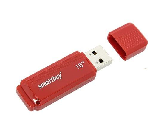Память Smart Buy "Dock"  16GB, USB 2.0 Flash Drive, красный SB16GBDK-R