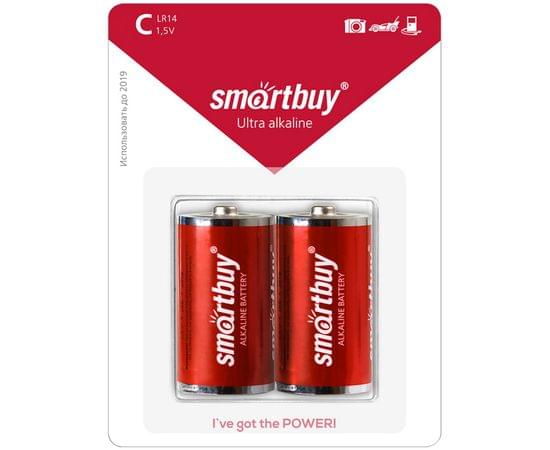 Батарейка SmartBuy C (LR14) алкалиновая, BC2 SBBA-C02B