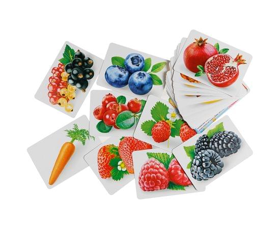 Развивающие карточки Мульти-Пульти "Овощи, фрукты, ягоды", 36шт., картон, европодвес РК_28356