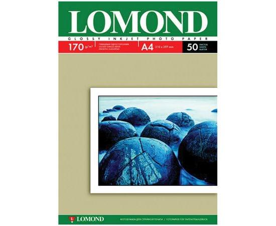 Фотобумага А4 для стр. принтеров Lomond, 170г/м2 (50л) гл.одн. 0102142