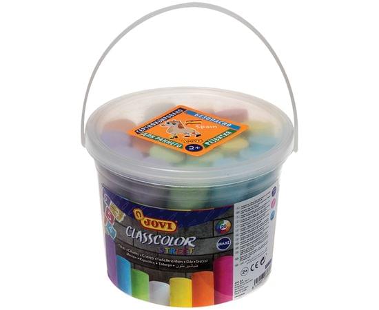 Мелки цветные для асфальта JOVI, 20шт., 7цв., круглые, пластиковое ведро 1130