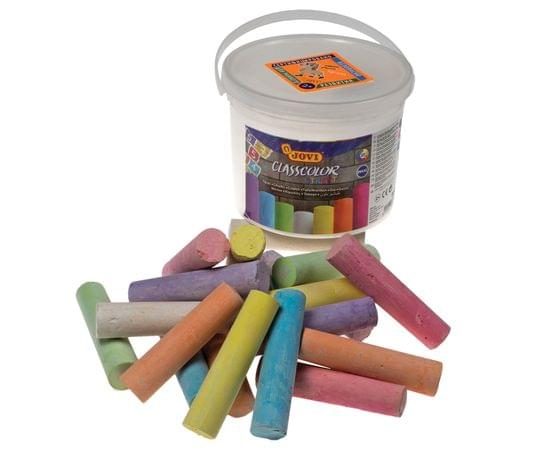 Мелки цветные для асфальта JOVI, 20шт., 7цв., круглые, пластиковое ведро 1130