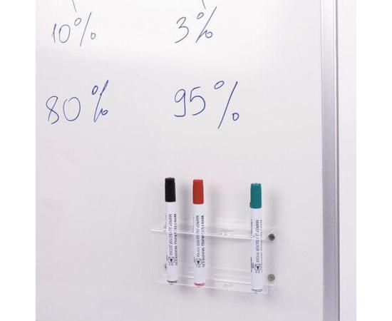 Держатель магнитный для 4 маркеров для доски, 85*160 мм, прозрачный акрил, BRAUBERG, РОССИЯ, 235530 235530 